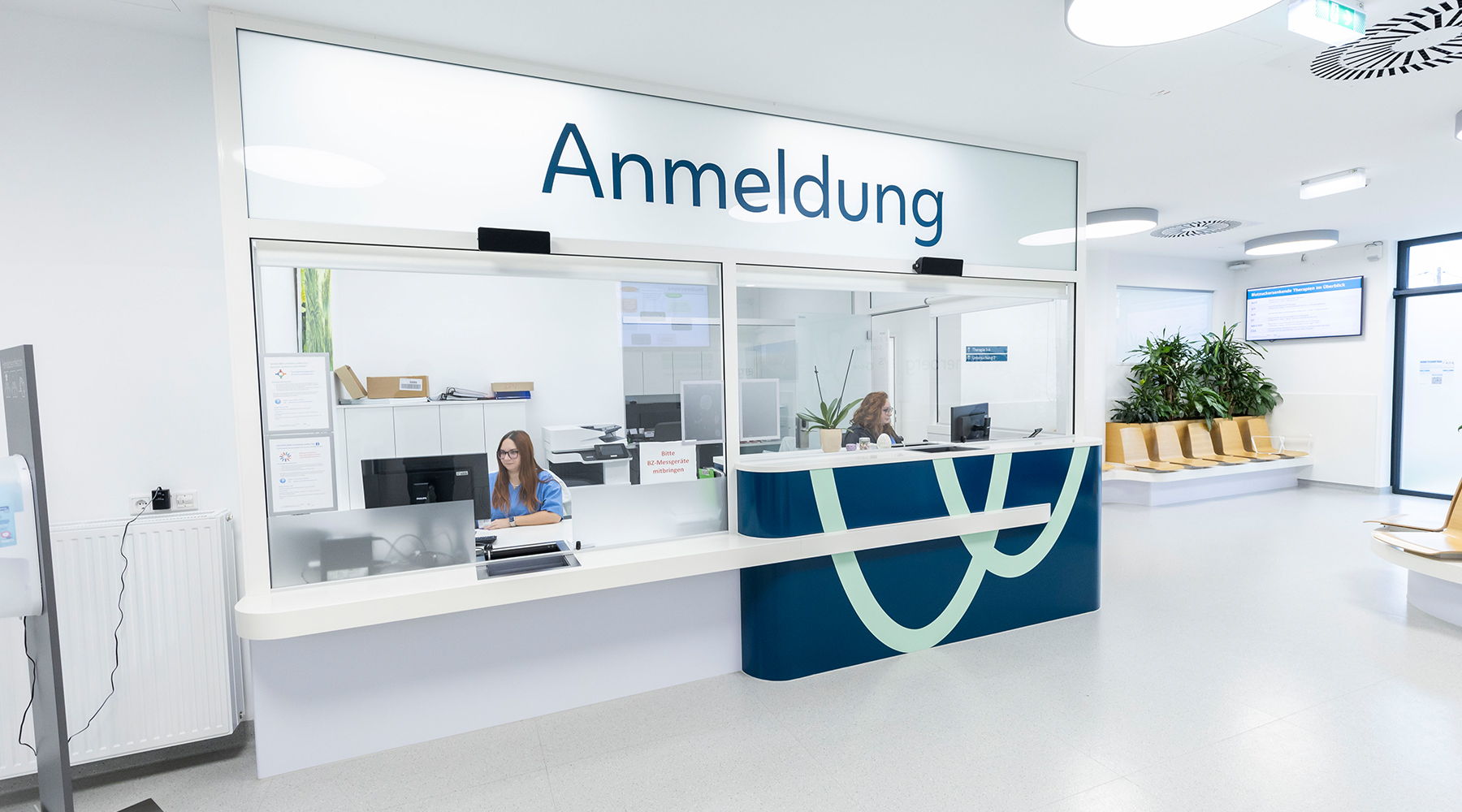 Diabeteszentrum Wienerberg Anmelde-Schalter beim Eingang